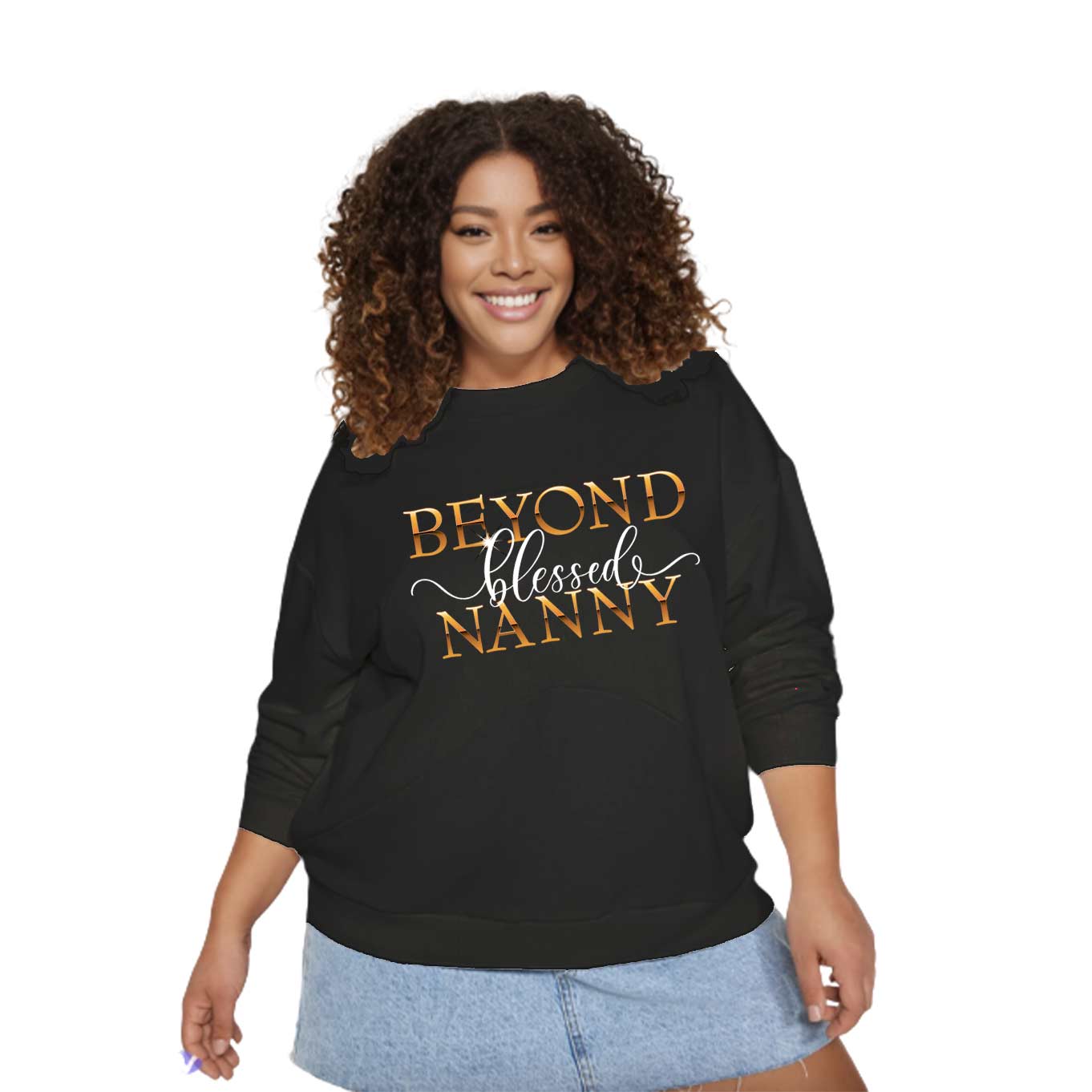 Beyond Blessed Nanny - White - Crewneck Sweatshirt