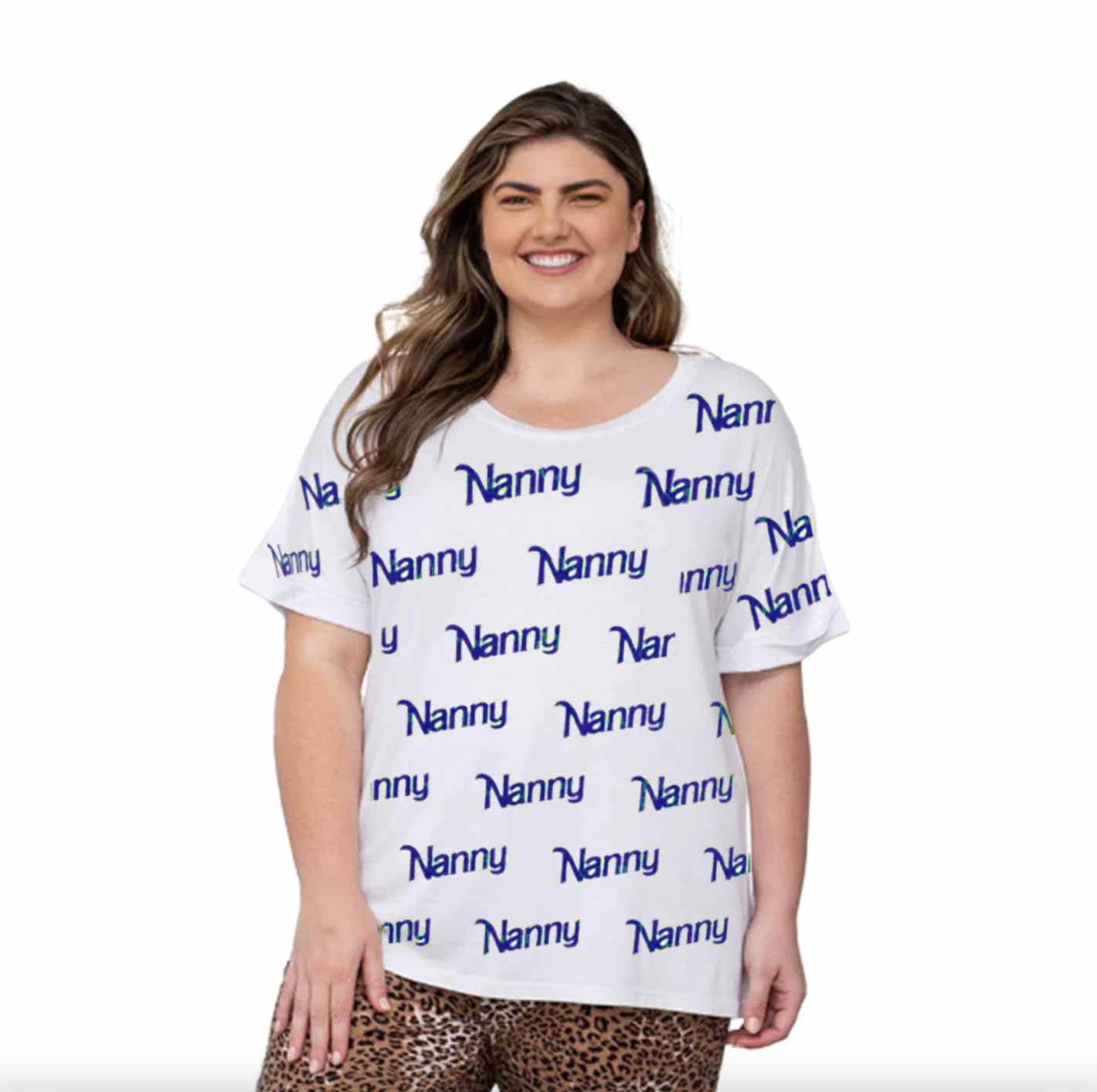 Nanny - Women's Cut & Sew Tee (AOP) - Royal Blue