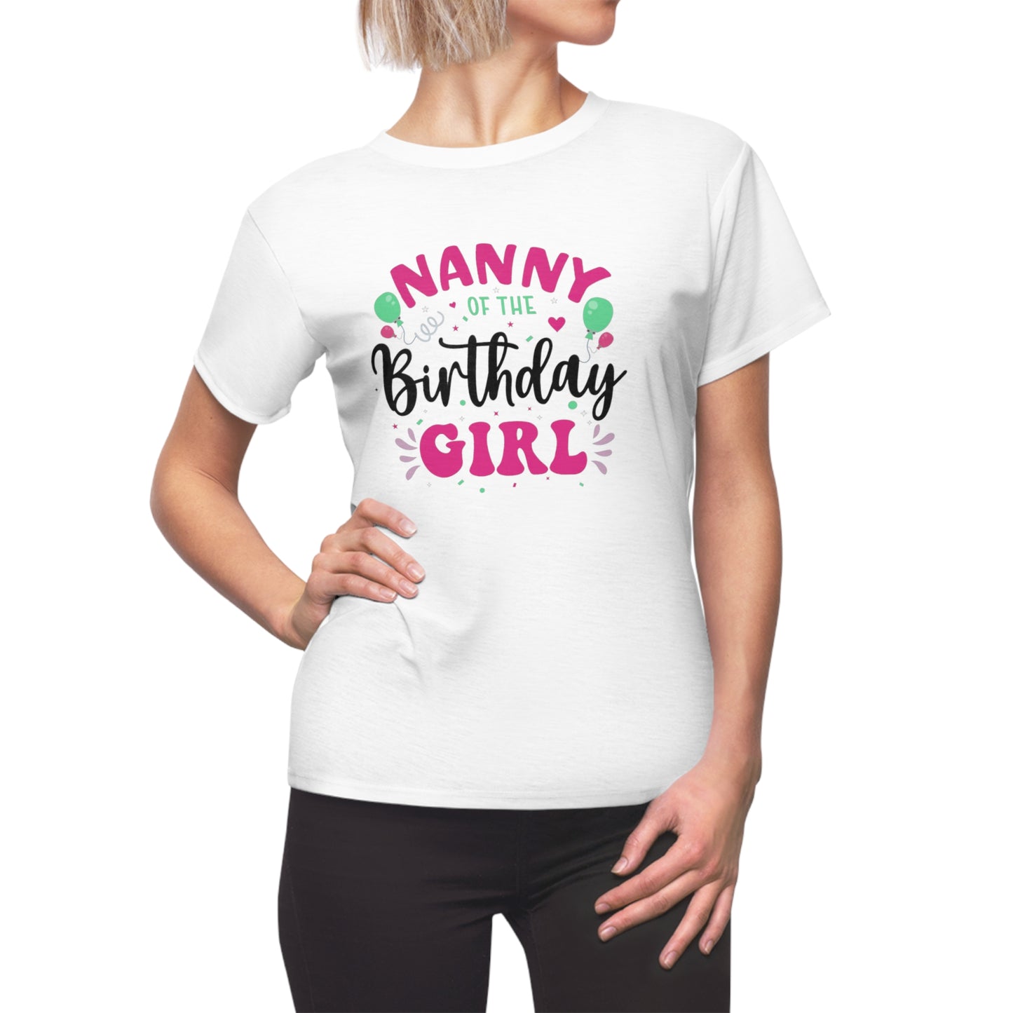 Nanny of the Birthday Girl - Cut & Sew Tee (AOP)