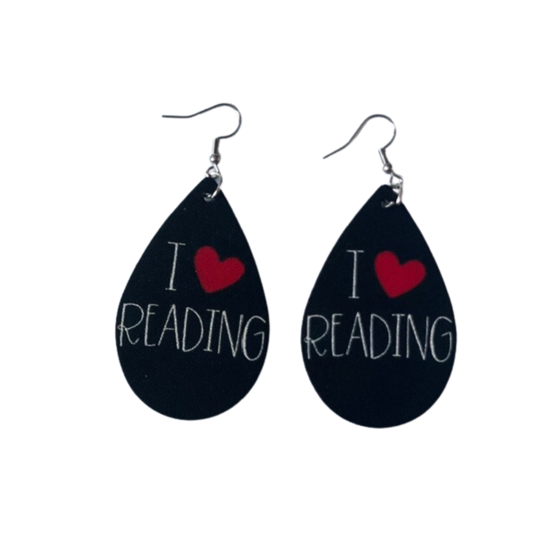 I Love Reading Earrings