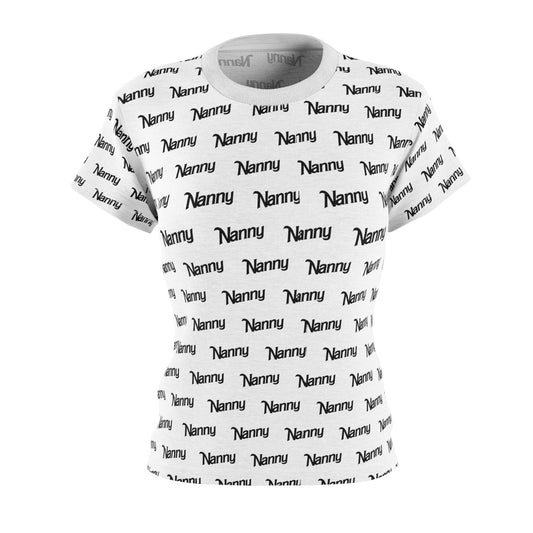 Nanny - Women's Cut & Sew Tee (AOP) - Black
