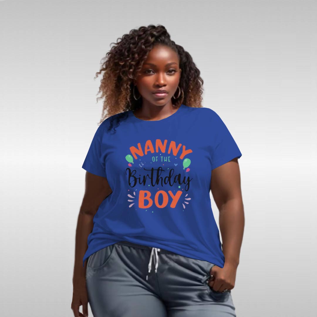 Nanny of the Birthday Boy - Women’s Relaxed Jersey Tee
