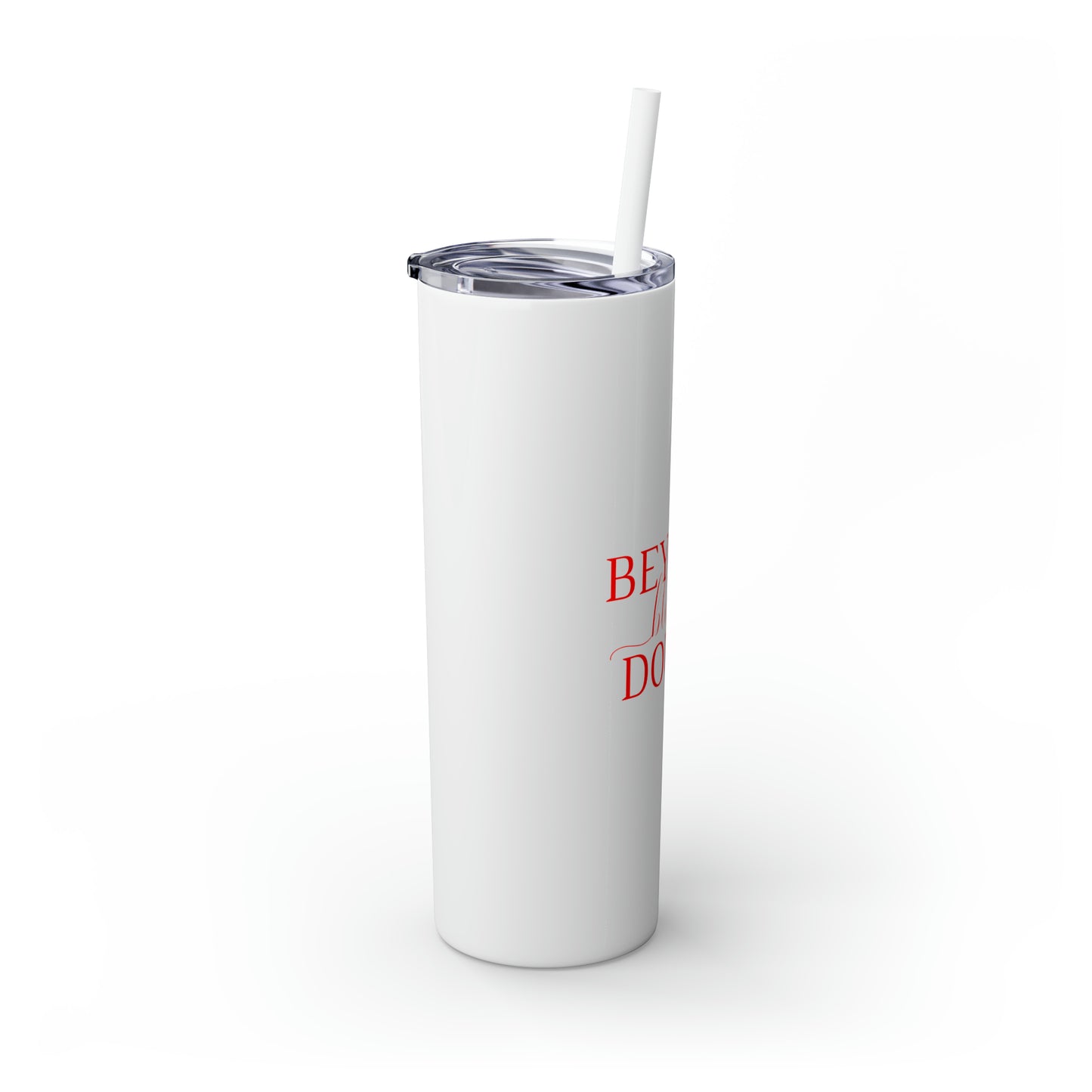 Beyond Blessed Doula - Plain Skinny Tumbler with Straw, 20oz