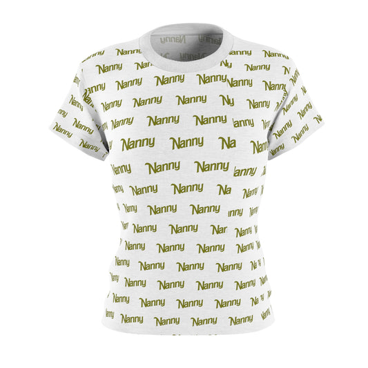Nanny - Women's Cut & Sew Tee (AOP) - Olive Green