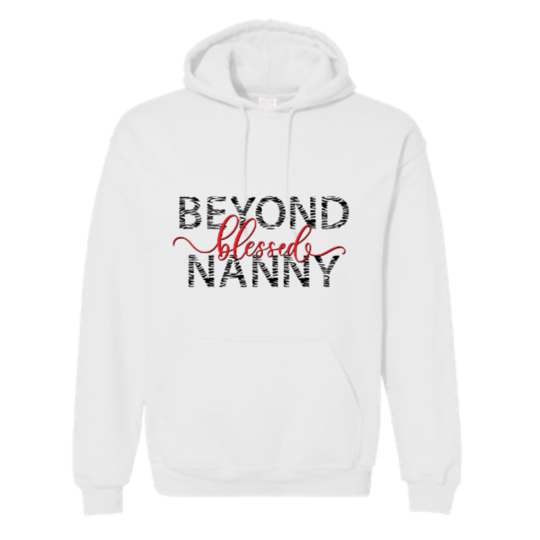 Beyond Blessed Nanny - Zebra Print - Hoodie