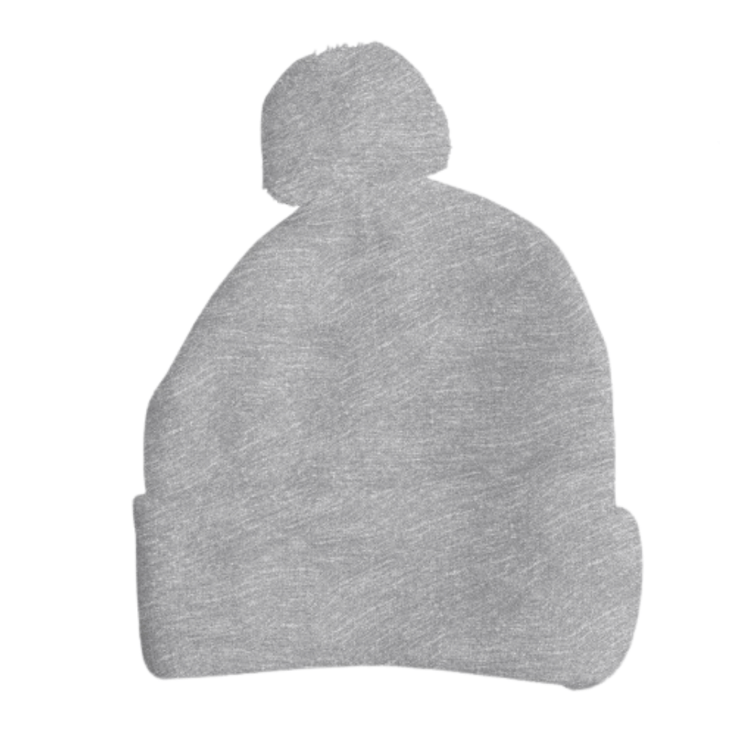 Personalized Design - Grey Pom Pom Beanie