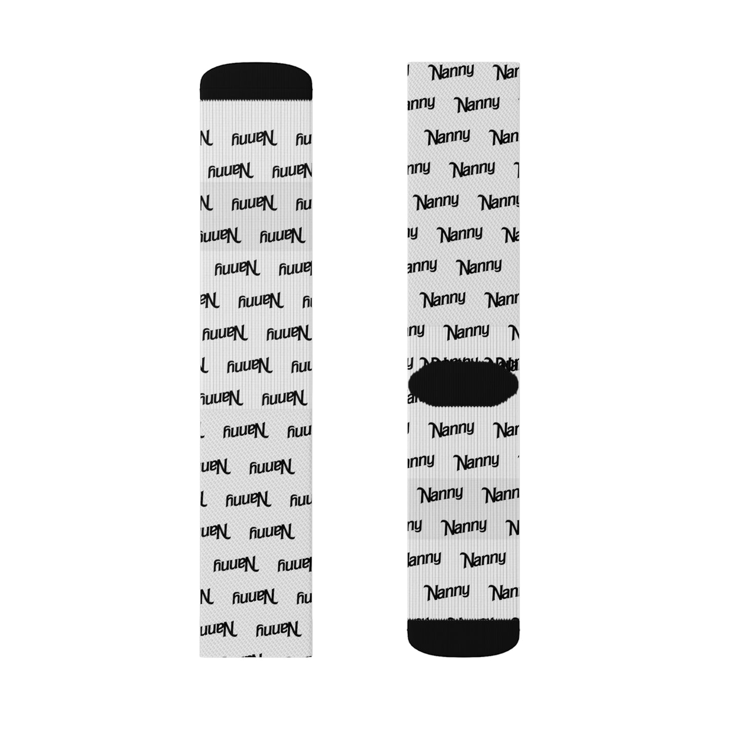 Nanny - Allover Print Socks - Black