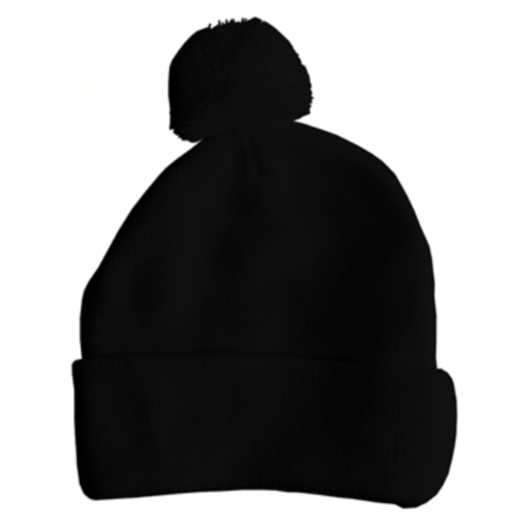 Personalized Design - Black Pom Pom Beanie